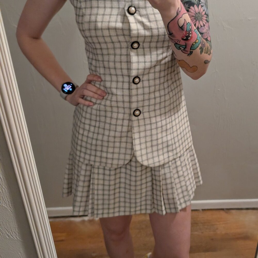 Vintage 90s VA for Victoria Ashley 2 Pc Vest Top and Skirt, size 3